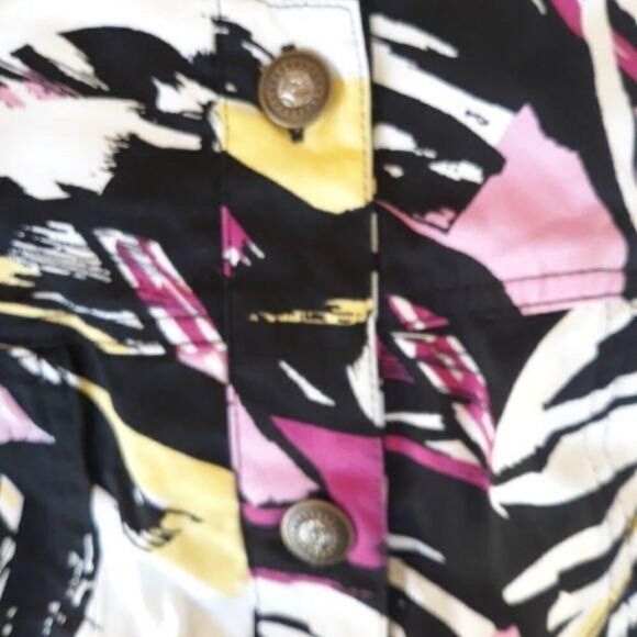 Vintage 80's Deadstock Button Down Loud Abstract Brushstroke Print Jacket Sz 3X - Picture 8 of 8